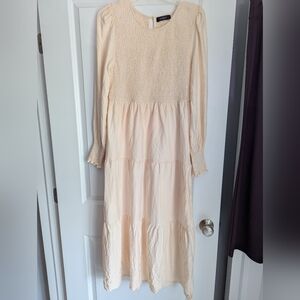 Zesica Long Cream Dress